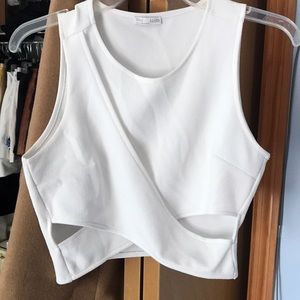 Zara cross over crop top